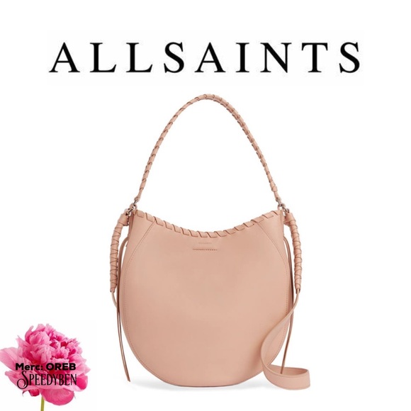 AllSaints Courtney Hobo Bag Nude Pink - Picture 2 of 4